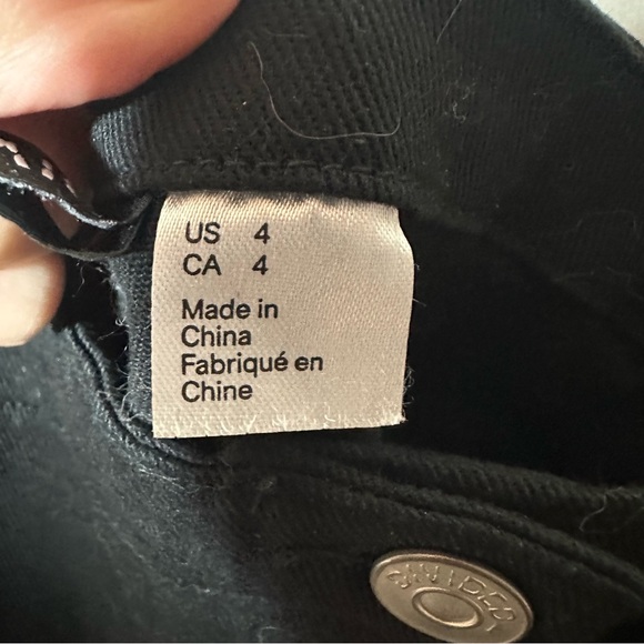 H&M Divided Black Button-Front Mini Dress Size 4 - Picture 8 of 11